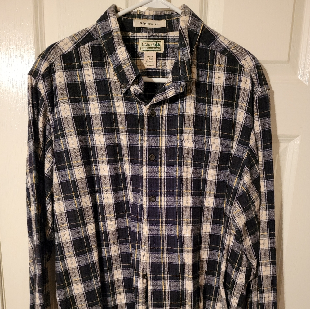 Men's LL Bean Flannel Button Down Shirt